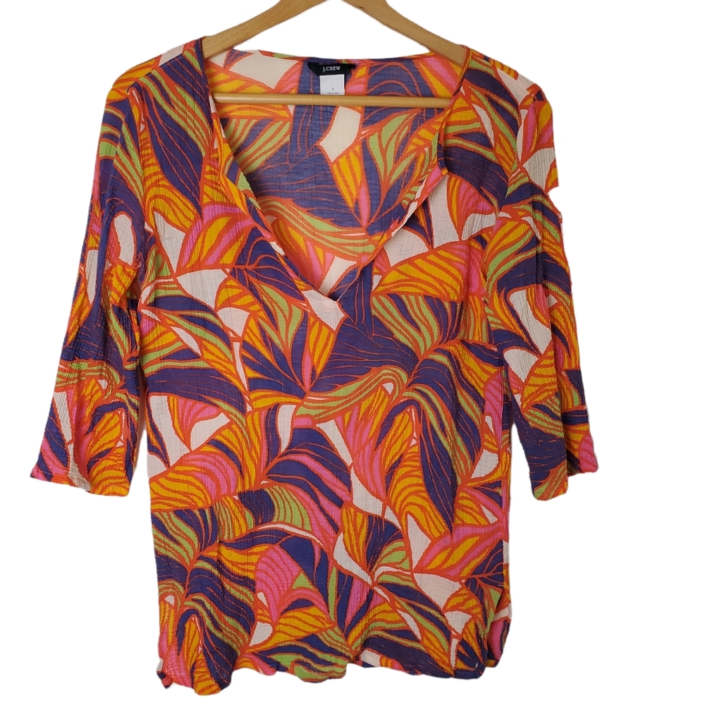 J. Crew Multicolor Swim Coverup